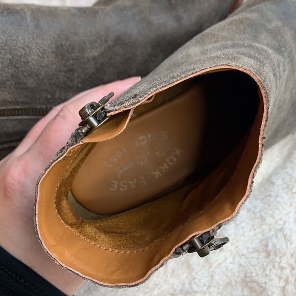 Kork-Ease Riley Taupe Distressed Tan Bootie Size 7 - Picture 7 of 12